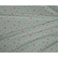 thumbnail image 4 of oneOone Polyester Lycra Fabric Blue & Peach Flower Floral Printed Fabric 1 Yard 56 Inch Wide, 4 of 4