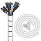 thumbnail image 2 of Organizador y protector de cables flexible para el hogar, la oficina, la PC y la TV: solución de gestión de cables de 22 mm x 3 m. Ocultador de cables en espiral, 2 of 6