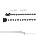 thumbnail image 3 of Uxcell 39.4" Long 0.12" Diameter Black Beaded Link with Connectors and Pendant Pull Chain Extension, 3 of 5