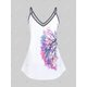 thumbnail image 3 of Tank Top con Estampado de Curvo en Talla Extra con Escote Pico de Colores Rosegal  Camisetas sin mangas de talla grande, 3 of 5