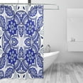 thumbnail image 2 of Coolnut Ethnic Style Mandala Shower Curtain Bathroom Decor Watercolor Shower Curtain Sets Fabric Cloth Bathroom Curtains with Hooks 72x72 Inch, 2 of 5