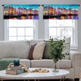 thumbnail image 5 of LALILO Kitchen Curtain Valance Turntable Vinyl Record Player Rod Pocket Window Curtain 52"x 18" Set of 2, 5 of 7