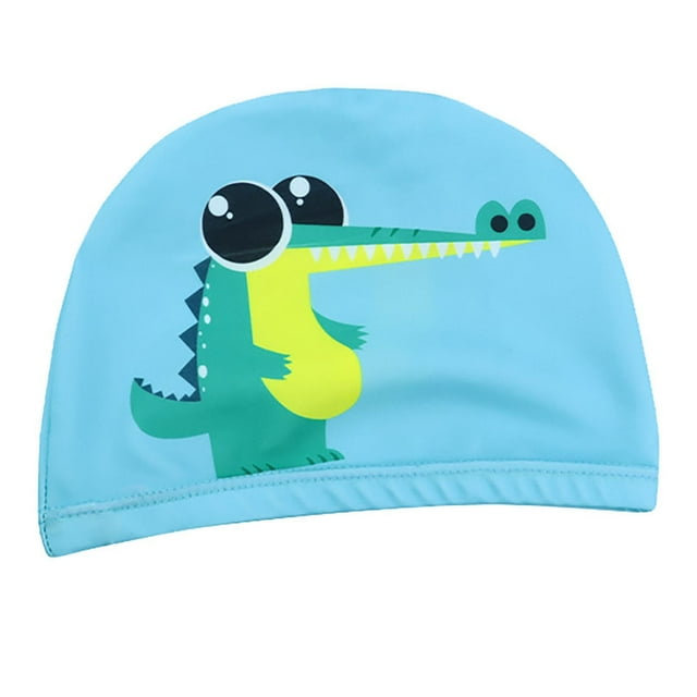 Kids Cartoon Swim Cap for Toddlers and Children Comfortable Bathing Hat for Long Short Hair