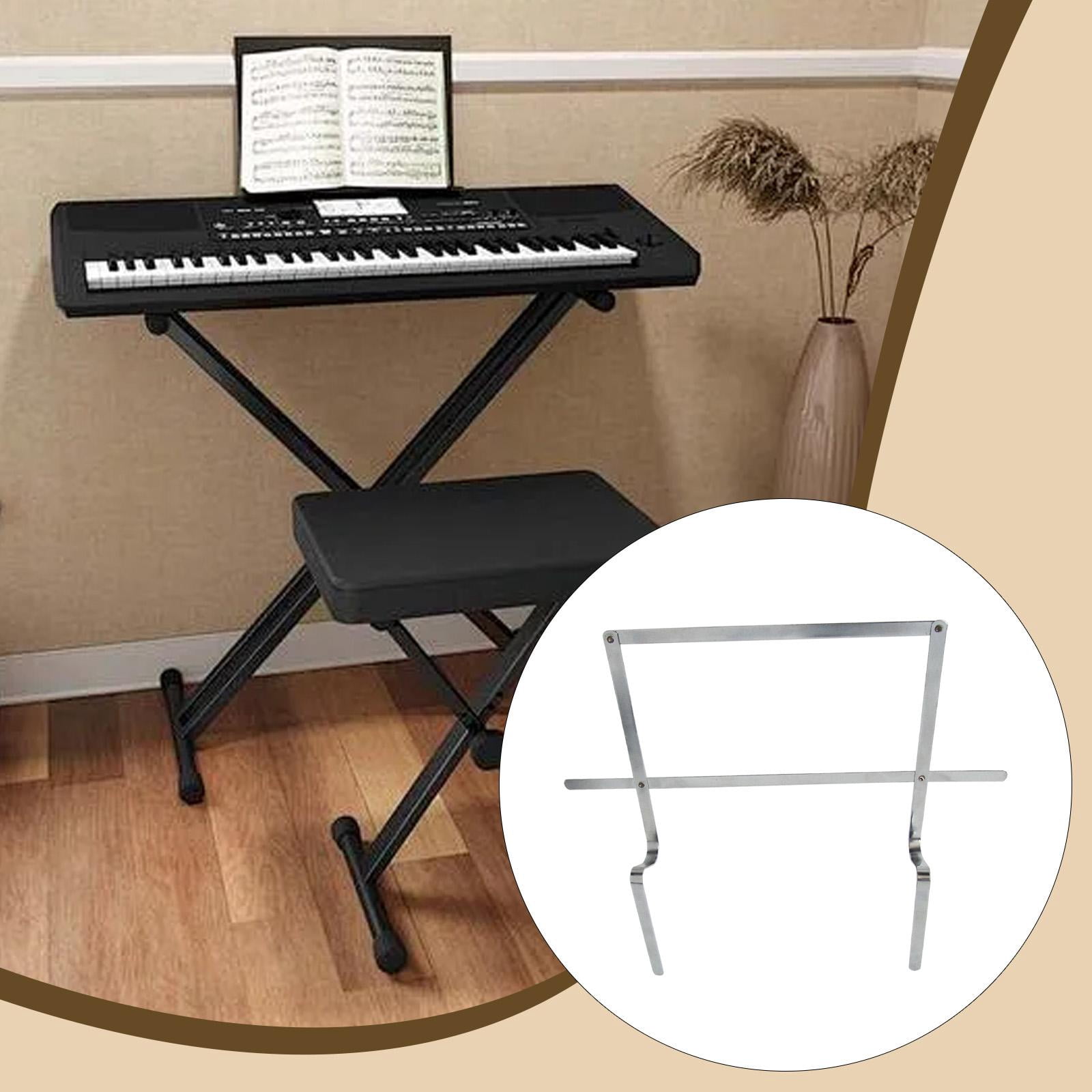 Dualoai Glockenspiel Music Stand Portable Folded Professional Metal Piano Sheet Rack