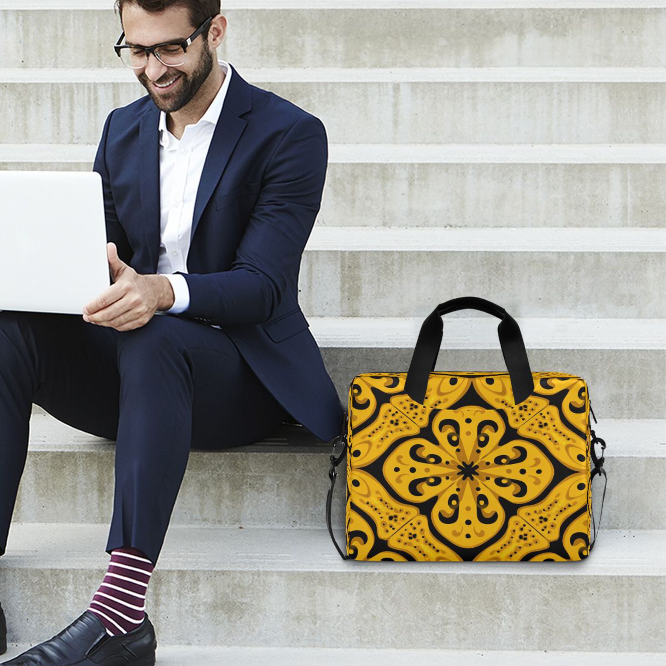 Laptop Bag Laptop Briefcase 15.7 x 3 x 11.8 Inches Laptop Bag Briefcases Laptop Storage Travel Laptop Bag Work Laptop Bag Yellow