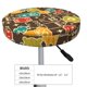 thumbnail image 4 of Balery Robot and Monsters Fundas de asiento para taburete de bar redondo de tela de terciopelo ajustables que protegen de arañazos y manchas para sillas de 14 a 17 pulgadas.-13 inch, 4 of 7