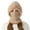 Khaki, variant on Versatiles Knitted Hat Women Ponytail Hat with Integrated Vintage Neck Warmer for Women with Neck Warmer