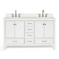 thumbnail image 2 of Ariel Cambridge 61 In. Double Oval Sink Vanity With White Quartz Countertop In White, 2 of 10