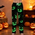 thumbnail image 2 of FOPSUFGWFO Men's Pajama Pants Halloween Themed Print Soft Sleep Pants Lightweight Loose Fit Lounge Pjs Bottoms With Pockets L, 2 of 6