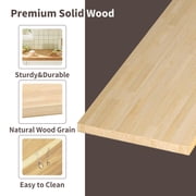 Unfinished Birch Butcher Block Countertop Solid Wood Table Top for DIY Kitchen, Island, Desk, Washer Dryer & Workbench, 1.5 Thick, 25 Width