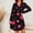 Black, variant on Sakmal Short Moomoo Nightgowns for Women Black Soft Night dress Heart Print Long Sleeve Nightgowns for Women