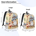 thumbnail image 4 of Naloa Canvas Backpack for Men Women Hello Summer Cute Gnome Print Rucksack Casual Travel Daypack Large and Small Durable College Tote Satchel Bookbag for Teens, 4 of 8