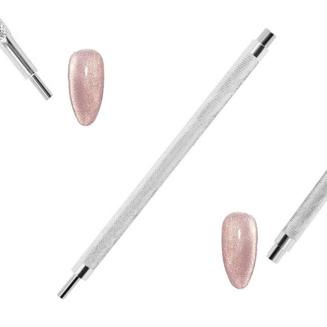 Dual Tip Magnetic Nail Art Wand Double Ended Magnet With Round Steel Ball For Nail Art Effect