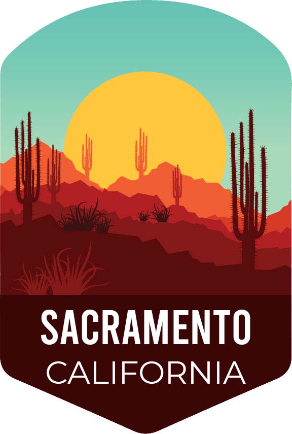 R and R Imports Sacramento California Souvenir 2Inch Vinyl Decal
