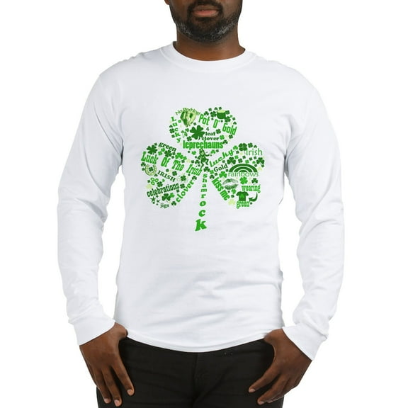 CafePress - St Paddys Day Shamrock Long Sleeve T Shirt - Unisex Cotton Long Sleeve T-Shirt