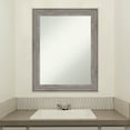 thumbnail image 5 of Amanti Art Regis Barnwood Grey Wood Framed Non-Beveled Bathroom Vanity Wall Mirror - 22.5 x 28.5 in, 5 of 8