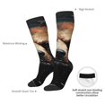 thumbnail image 5 of Picia Women Crew Soft Moisture-wicking Socks Urban Bear With Headphones Pattern Design Cotton Socks, One Size fit All, 5 of 9