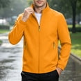 thumbnail image 2 of YODETEY Men’s Stand Collar Lightweight Zip Jacket, Long Sleeve Windproof Softshell Jacket , Size XXS-XL, 2 of 10