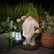 thumbnail image 5 of 13 pulgadas / 33 cm Gnomo divertido Estatua de jardín al aire libre Adornos flocados, Estatuilla de jardín de resina impermeable con luces solares para decoración de patio al aire libre, 5 of 5