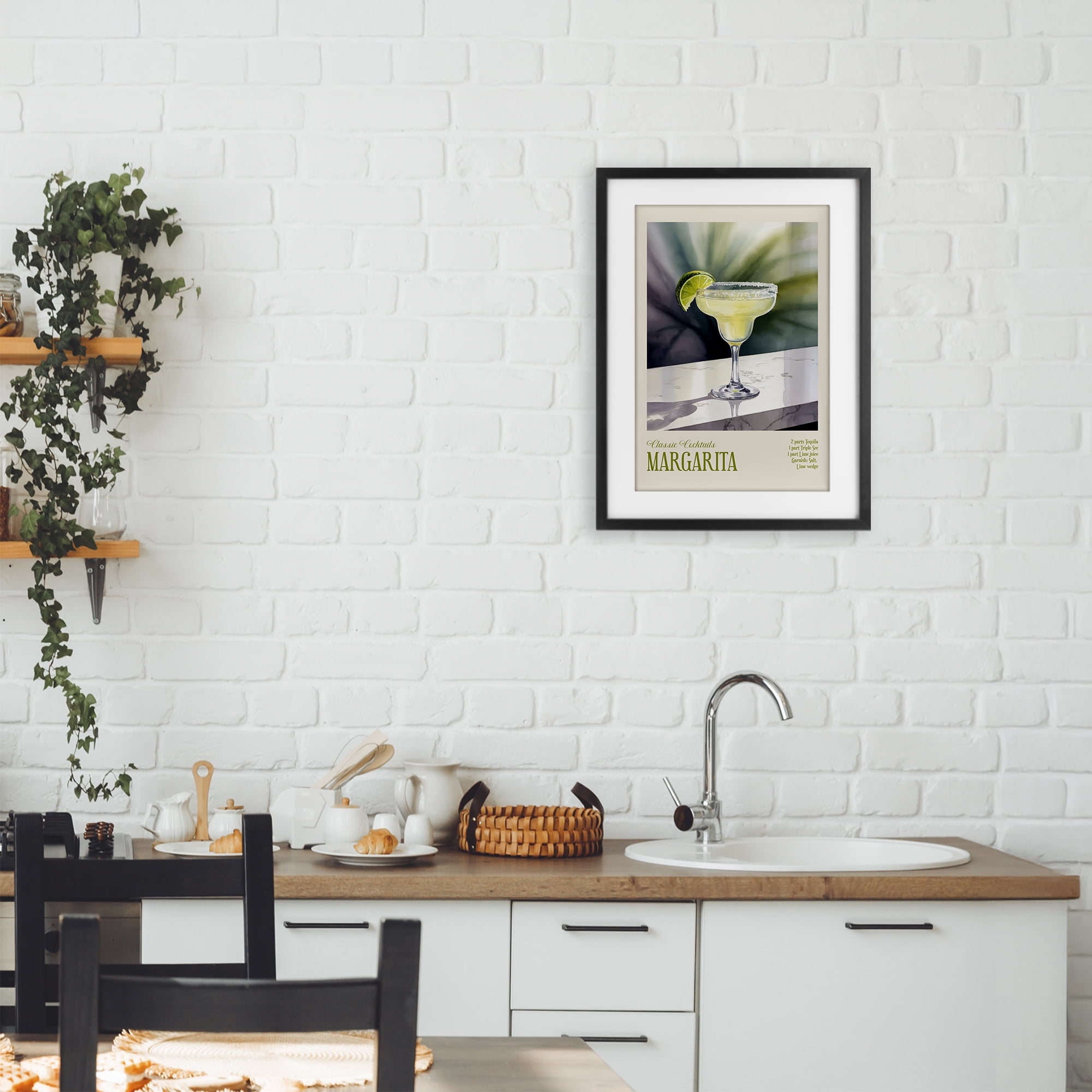 Stupell Industries Margarita on Marble Black Framed Print Under Glass, design by Andreas Magnusson