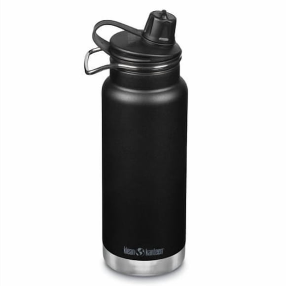 Klean Kanteen Tkwide Insulated Water Bottle With Chug Cap - Portable, Stainless Steel Travel Bottle - Perfect For Sports & Outdoor Activities - Black, 32 Oz
