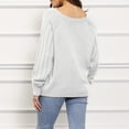 thumbnail image 4 of Suéter de punto torcido con botones y cuello cuadrado informal de otoño e invierno de estilo europeo y americano para mujer, 4 of 6