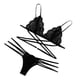 thumbnail image 3 of Conjuntos de lencería, child de interior de interior de las mujeres del cordón del cuerpo para las mujeres Negro l Yinane traje de baño de bikini de mujer, 3 of 8