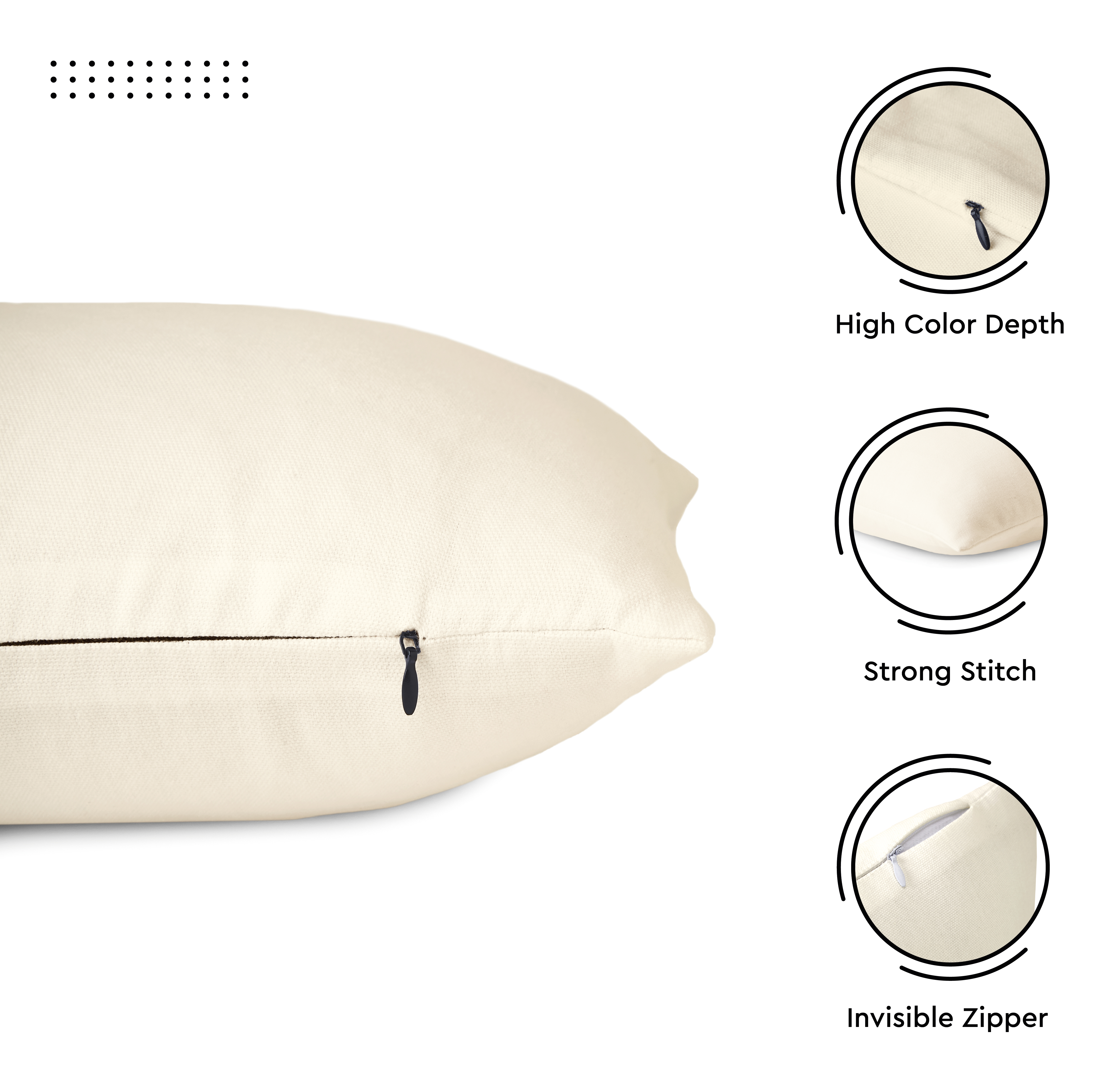 Encasa XO Throw Pillow Covers 20x20 in Set of 4 Beige Combo | No Inserts | Cotton Pillow Covers For Living Room, Bed, Sofa, Couch | Decorative Cushion Covers With Improved Zipper
