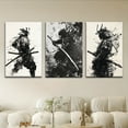 thumbnail image 4 of 3pcs/set, Canvas painting--Unframed, japanese samurai, Posters and prints, living room, library, office, cafe, bar, abstract art, perfect birthday, holiday gift, Valentine's Day, Easter egg, Wall Ar, 4 of 4