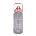 thumbnail image 4 of Large Water Bottle, 64 oz Half Gallon Sports Jug with Straw and Time Marker Portable BPA Free Plastic Cup for Gym Fitness Outdoor Activities and Daily Hydration Tracking, Purple, 4 of 4