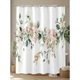 thumbnail image 4 of Fsddascl Eucalyptus Floral Shower Curtain Set - 48" x 72" Washable Bathtub Curtain with 12 Hooks, Vintage Spring Botanical Leaves Waterproof Fabric Stall Shower Curtains for Bathroom/Bathtub Décor, 4 of 6