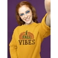thumbnail image 2 of Fall Vibes Pumpkin Patch Sweatshirt Women -Image by Shutterstock, Female XX-Large, 2 of 4