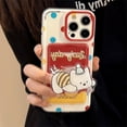 thumbnail image 3 of Cute polka dot puppy card holder Apple 15 promax mobile phone case iphone 14 suitable for 11 brackets 16 hand straps 12, 3 of 7
