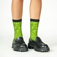 thumbnail image 4 of Fuzoiu Lime green glitter Print Kids Socks For Boys Girls,Grip Crew Socks with Non Slip,Lightweight Stretch Crew Socks,Toddlers Crew Boot Socks, 4 of 5