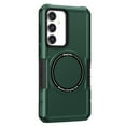 thumbnail image 2 of For Samsung Galaxy S24 5G Hybrid Back Magnetic Circle Compatible with MagSafe Wireless Charger Shockproof 2in1 Bumper Phone Case Cover by Xpression - Green, 2 of 11