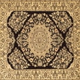 thumbnail image 1 of Ahgly Company Indoor Square Medallion Brown Traditional Area Rugs, 4' Square, 1 of 4