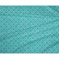thumbnail image 4 of oneOone Polyester Lycra Turquoise Blue Fabric Floral Block Dress Material Fabric Print Fabric By The Yard 56 Inch Wide, 4 of 4