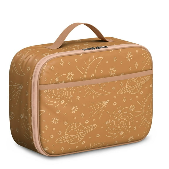 Golden Celestial Lunch Bag - Insulated Reusable Container with Spacious Capacity & Portable Handle for School