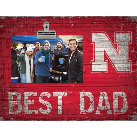 Nebraska Huskers 8'' x 10.5'' Best Dad Clip Frame