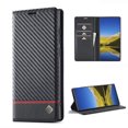 thumbnail image 1 of ELEHOLD for Samsung Galaxy S23 Plus Carbon Fiber Flip Wallet Case with Card Slots Kickstand Function Magnetic Closure Shockproof Protective Folio Leather Case,Horizontal Line, 1 of 8