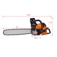 thumbnail image 2 of 22 inch Electric Handheld Chainsaw 58cc 8500 RPM 2 Stroke Gas Powered Small Power Chain Saws, 2 of 7