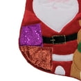 thumbnail image 7 of Northlight 20.5" Red and White Glittered Santa Claus and Reindeer Christmas Stocking, 7 of 7