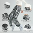 thumbnail image 4 of LOLANTA Girls Metallic Jogger Pants Shiny Jazz Street Hip Hop Dance Pants Convertible Leg Opening, 4 of 6