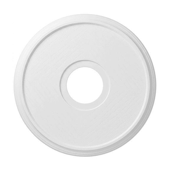 (2-Pack) Westinghouse 77035 16" Molded Plastic Ceiling Medallion for Light Fixtures & Ceiling Fans, White
