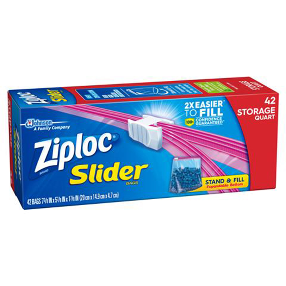 Ziploc Slider Storage Bags, Quart, 42 ct Walmart Canada