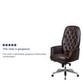 thumbnail image 2 of High Back Traditional Tufted Black Leather Multifunction Executive Swivel Chair with Arms, 2 of 9