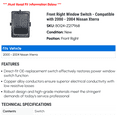 thumbnail image 2 of Front Right Window Switch - Compatible with 2000 - 2004 Nissan Xterra 2001 2002 2003, 2 of 2