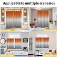 thumbnail image 6 of Burnt Orange Gray Ombre Kitchen Curtains Short 45 Inch Length, Modern Gradient Abstract Art Grommet Top Bedroom Living Room Curtains, Light Filtering Cafe Curtain Drapes 2 Panels Set 84''x45'', 6 of 9
