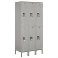 thumbnail image 2 of 12" Wide Double Tier Standard Metal Locker - 3 Wide - 6 Feet High - 18 Inches Deep - Gray - Unassembled, 2 of 4