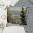 thumbnail image 2 of Orinice Snow Trees Water Graphic Decorative Cotton Linen Throw Pillow Cover for Home Couch Living Room Bed Sofa Winter High-Quality 1PC 20x20in, 2 of 5